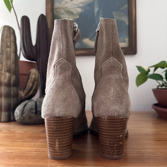 Tawny Zara Rough-out Suede Ankle Bootie with Zipper 7.5 - Picture 4 of 5